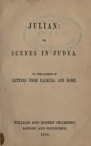 Cover of: Julian, or, Scenes in Judea by Ware, William