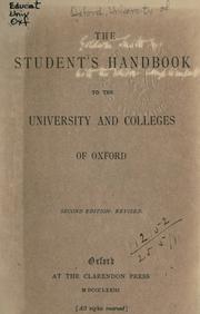 Cover of: The student's handbook to the University and Colleges of Oxford.