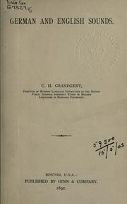 Cover of: German and English sounds. by C. H. Grandgent, C. H. Grandgent