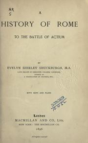 A History Of Rome To The Battle Of Actium 1896 Edition Open Library