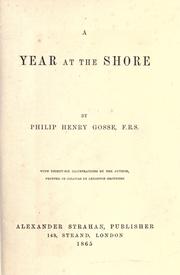 Cover of: A year at the shore by Philip Henry Gosse