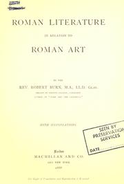 Roman literature in relation to Roman art by Burn, Robert