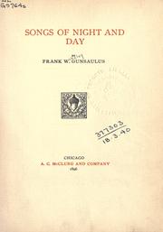 Cover of: Songs of night and day.