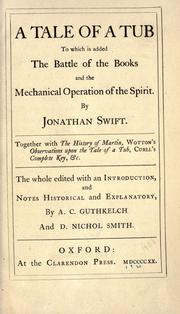 Cover of: A tale of a tub by Jonathan Swift