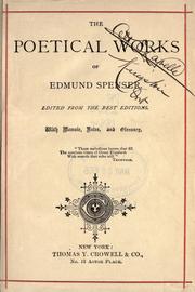 Cover of: Poetical works by Edmund Spenser