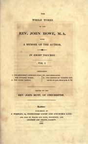 Cover of: The whole works of the Rev. John Howe, M.A. by Howe, John