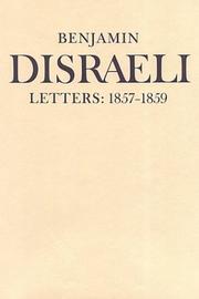Cover of: Benjamin Disraeli Letters by 