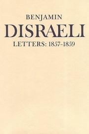 Cover of: Benjamin Disraeli letters