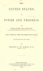 Cover of: The United States, its power and progress