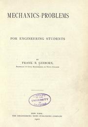 Cover of: Mechanics--problems by Frank Berry Sanborn