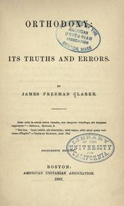 Cover of: Orthodoxy by James Freeman Clarke