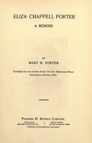 Cover of: Eliza Chappell Porter by Mary Harriet Porter