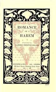 Cover of: Romance of a harem by translated by Clarence Forestier-Walker.