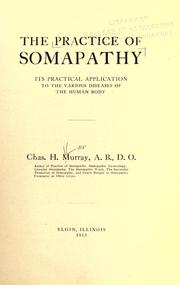 Cover of: The practice of somapathy by Charles Henry Murray