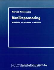 Cover of: Musiksponsoring: Grundlagen, Strategien, Beispiele