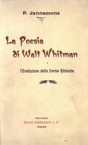 Cover of: La poesia di Walt Whitman e l'evoluzione delle forme ritmiche