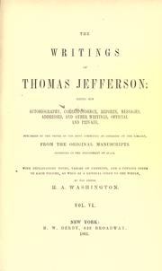 Cover of: The writings of Thomas Jefferson by Thomas Jefferson