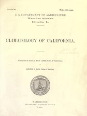 Cover of: Climatology of California