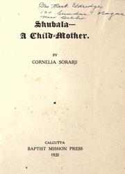 Cover of: Shubala: a child-mother