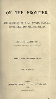 Cover of: On the frontier by by J. S. Campion.