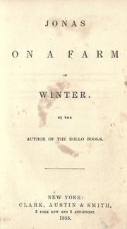 Jonas on a farm in winter by Jacob Abbott