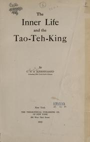 Cover of: The inner life and the Tao-teh-king.