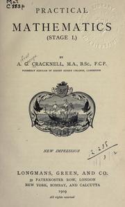 Front cover of Practical mathematics (stage 1) by Alfred George Cracknell