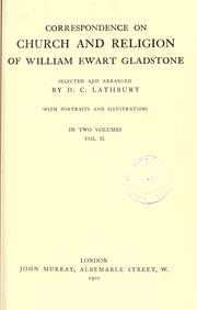 Cover of: Correspondence on church and religion of William Ewart Gladstone by William Ewart Gladstone