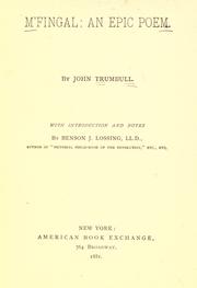 Cover of: M'Fingal by John Trumbull