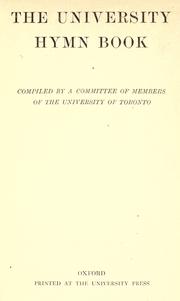 Cover of: The University hymn book