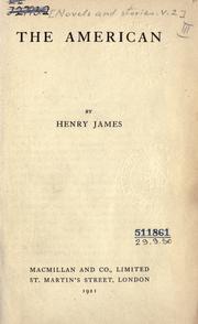 Cover of: The American. by Henry James