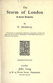 Cover of: The storm of London by F. Dickberry