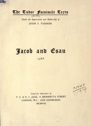 Cover of: Jacob and Esau.  1568. by 