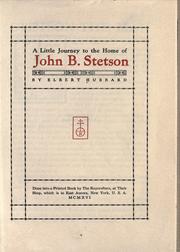 Cover of: A little journey to the home of John B. Stetson