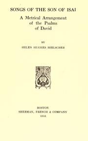 Cover of: Songs of the son of Isai by Helen Hughes Hielscher