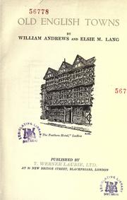 Cover of: Old English towns by Andrews, William