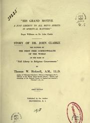 Story of Dr. John Clarke by Thomas Williams Bicknell