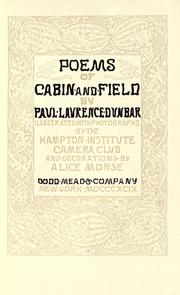 Cover of: Poems of cabin and field by Paul Laurence Dunbar