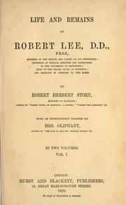 Cover of: Life and remains of Robert Lee. by Robert Herbert Story