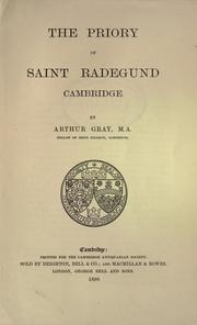 Cover of: The priory of Saint Radegund, Cambridge.