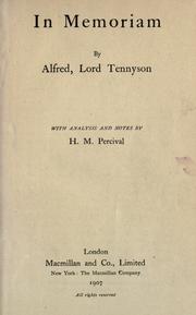 In memoriam. by Alfred Lord Tennyson | Open Library