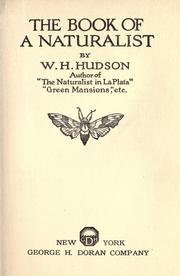 Cover of: The book of a naturalist by W. H. Hudson