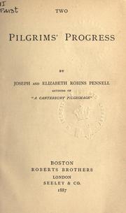 Cover of: Two pilgrims' progress. by Joseph Pennell