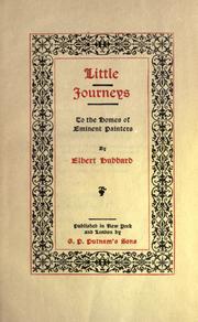 Cover of: Little journeys to the homes of eminent painters. by Elbert Hubbard