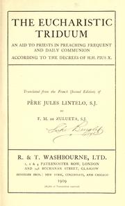 Cover of: The Eucharistic triduum by Jules Lintelo