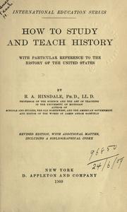 Cover of: How to study and teach history by Burke Aaron Hinsdale