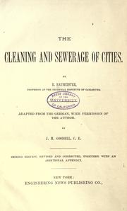 The cleaning and sewerage of cities by Baumeister, Reinhard