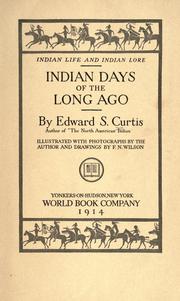 Cover of: Indian days of the long ago