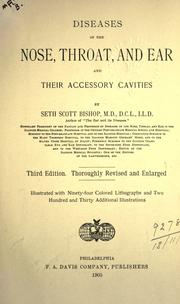 Cover of: Diseases of the nose, throat and ear, and their accessory cavities. by Seth Scott Bishop