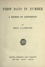 Cover of: First days in number by Della VanAmburgh